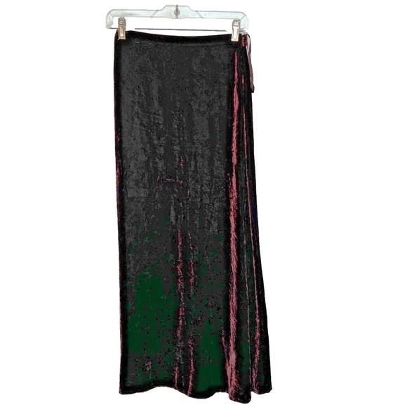 Eileen Fisher Skirt Velveteen S Maxi Long Purple Pull on Whimsigoth Dark Fairy - Picture 1 of 6